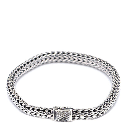 John Hardy Sterling Silver Diamond 6.5mm Classic Chain Bracelet 4 of 6