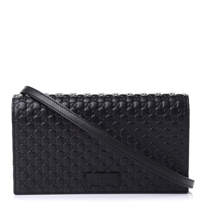 Gucci Microguccissima Crossbody Wallet Black 1 of 5