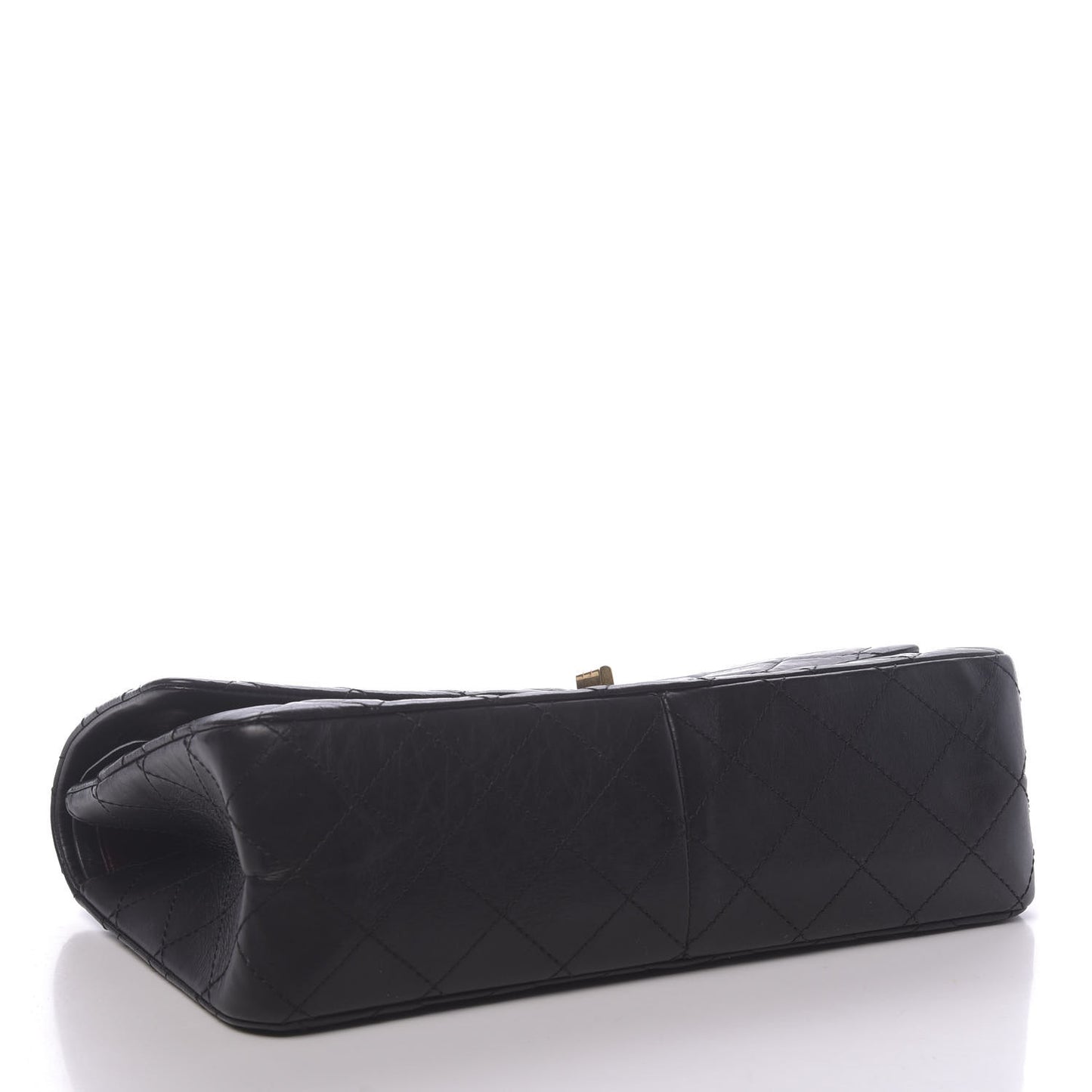 Aged Calfskin Quilted 2.55 Reissue 227 Flap Black