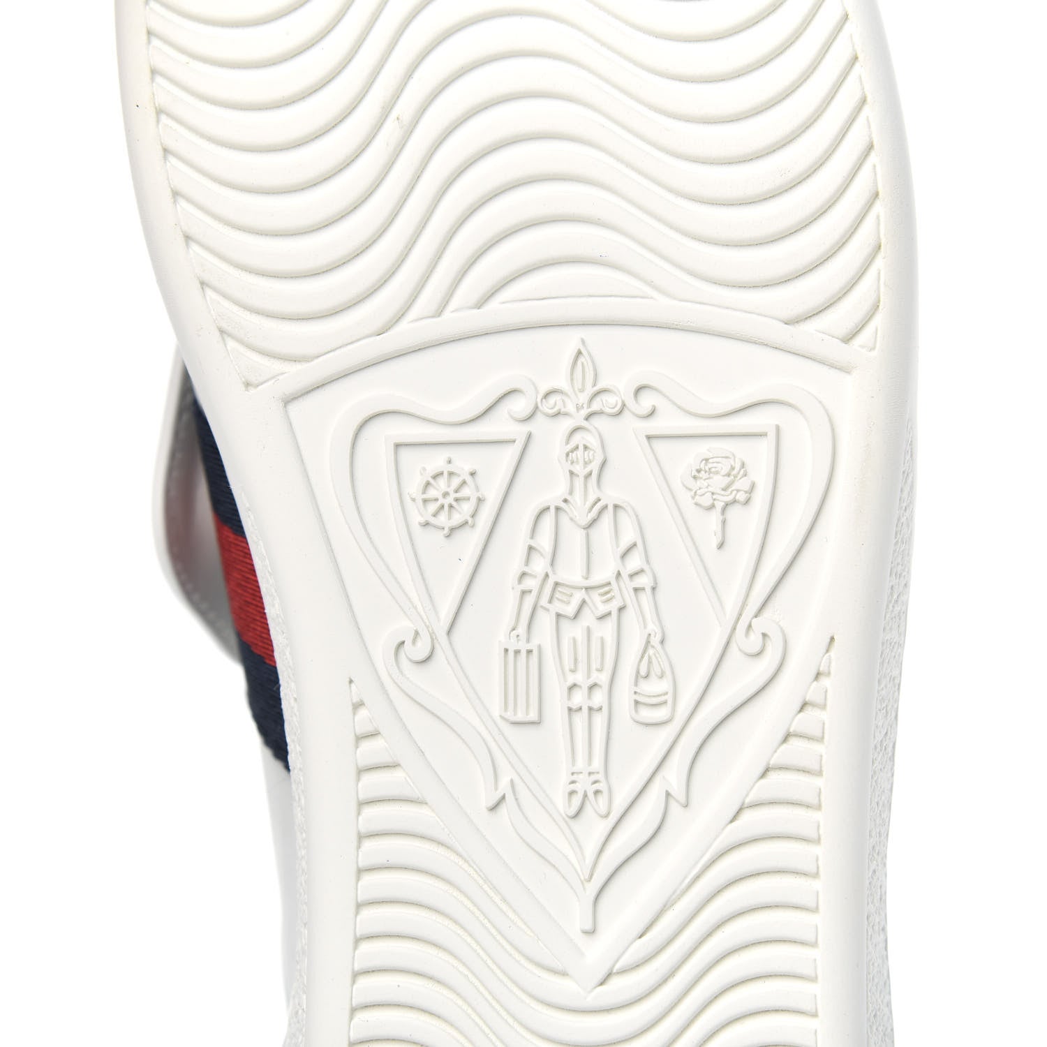 Gucci Calfskin Crystal Web LOVED Embroidered Womens Ace Sneakers 35.5 White 6 of 10