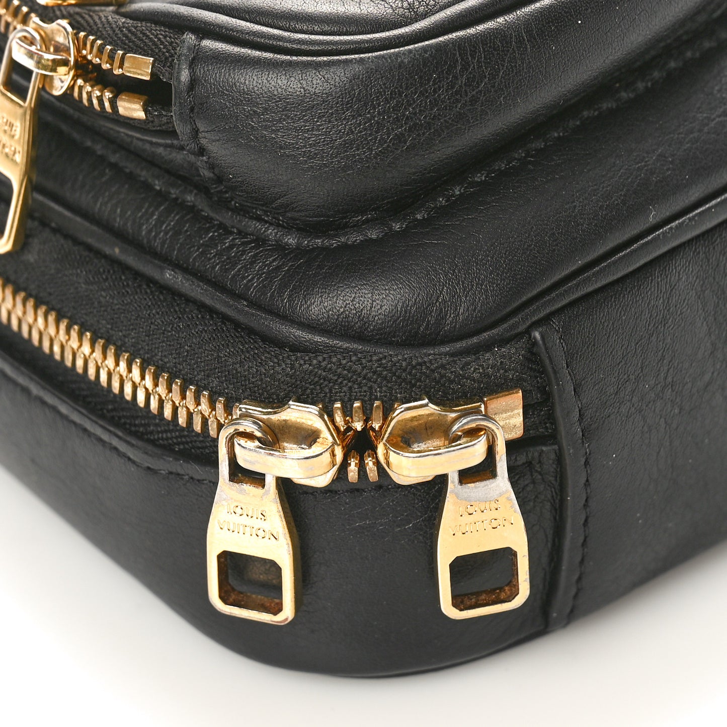 Calfskin Monogram Embossed Utility Crossbody Black