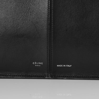 Celine Supple Natural Calfskin Vertical Tri-Fold Bag Black 10 of 10