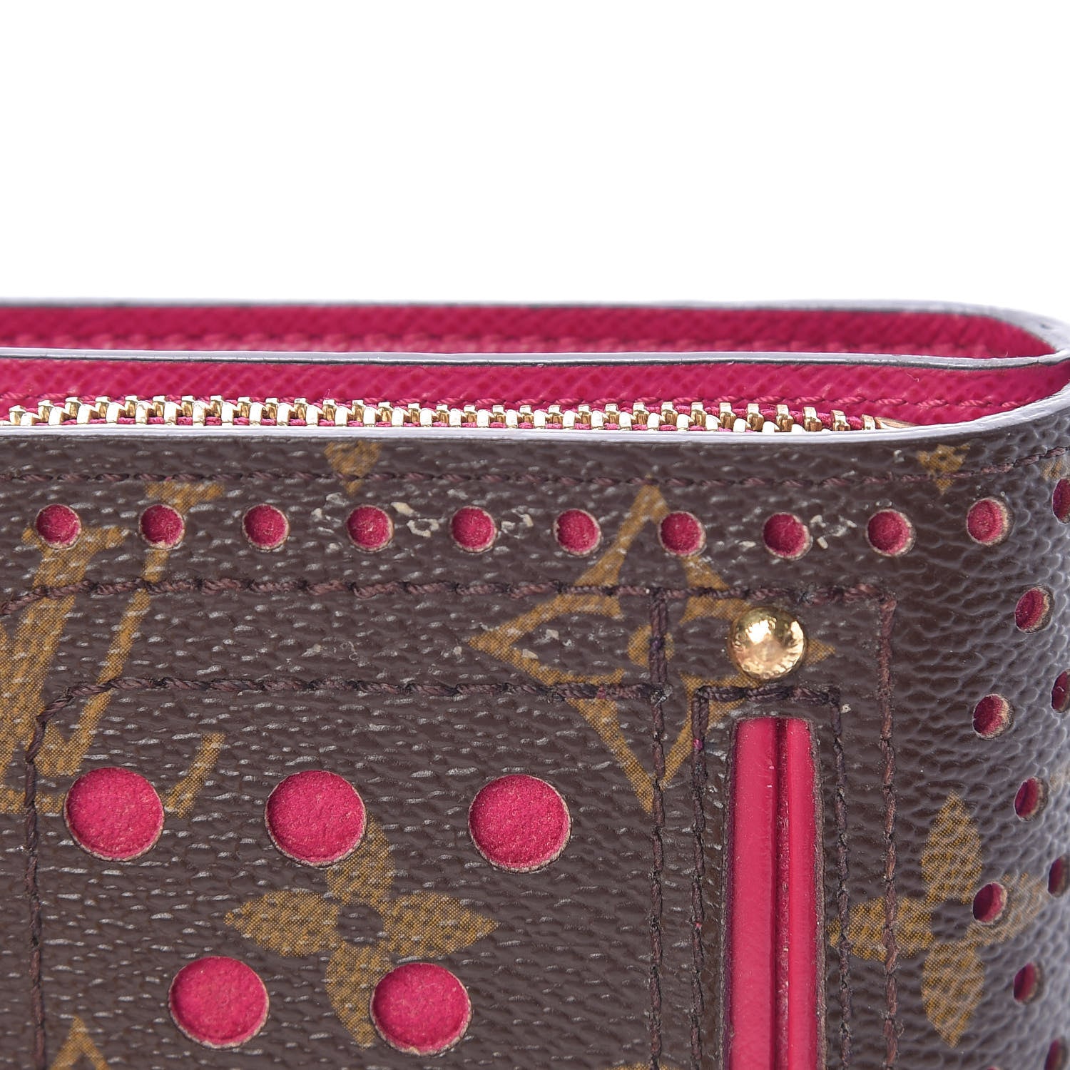 Louis Vuitton Monogram Perforated Compact Zipped Wallet Fuchsia 11 of 12