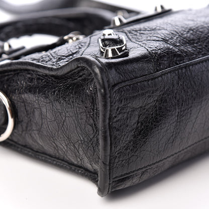 Balenciaga Agneau Classic Silver Hardware Mini City Black 7 of 8