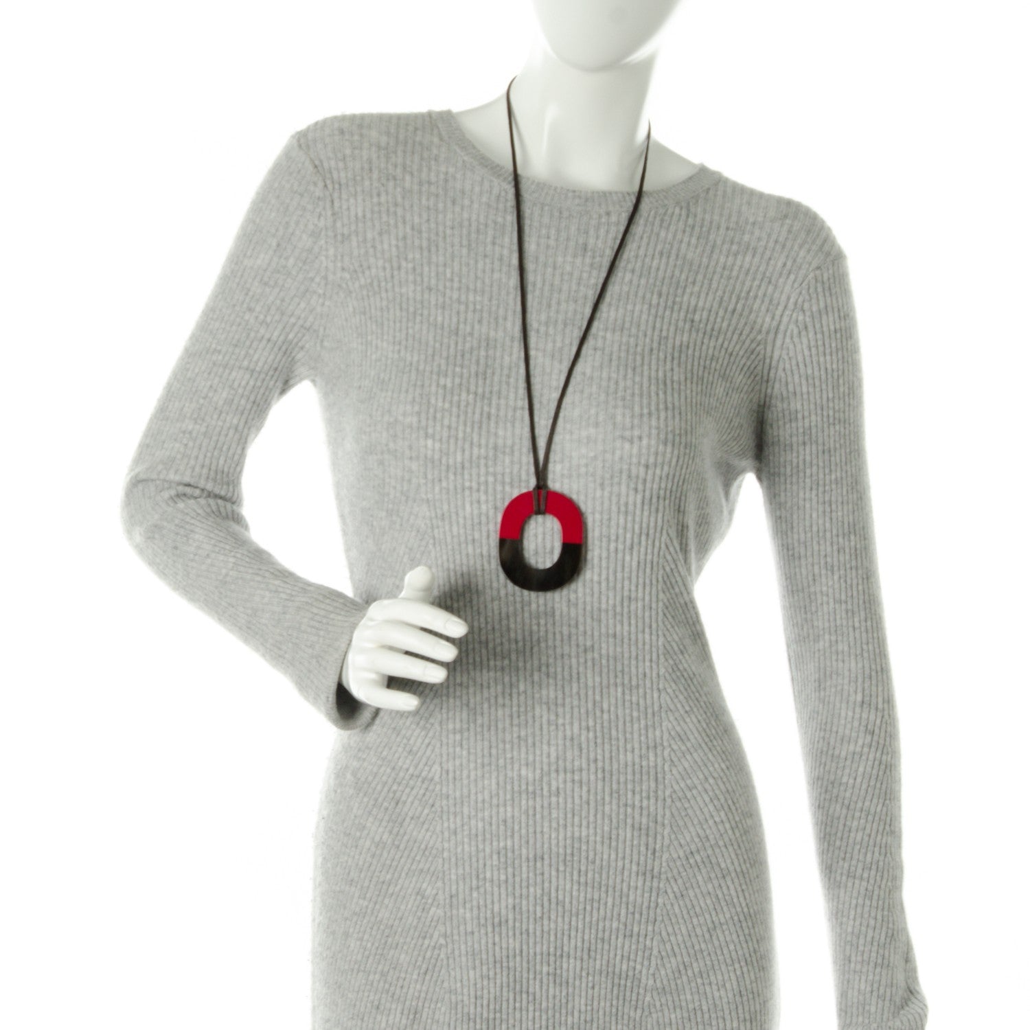 Hermes Buffalo Horn Isthme Pendant Necklace 2 of 6