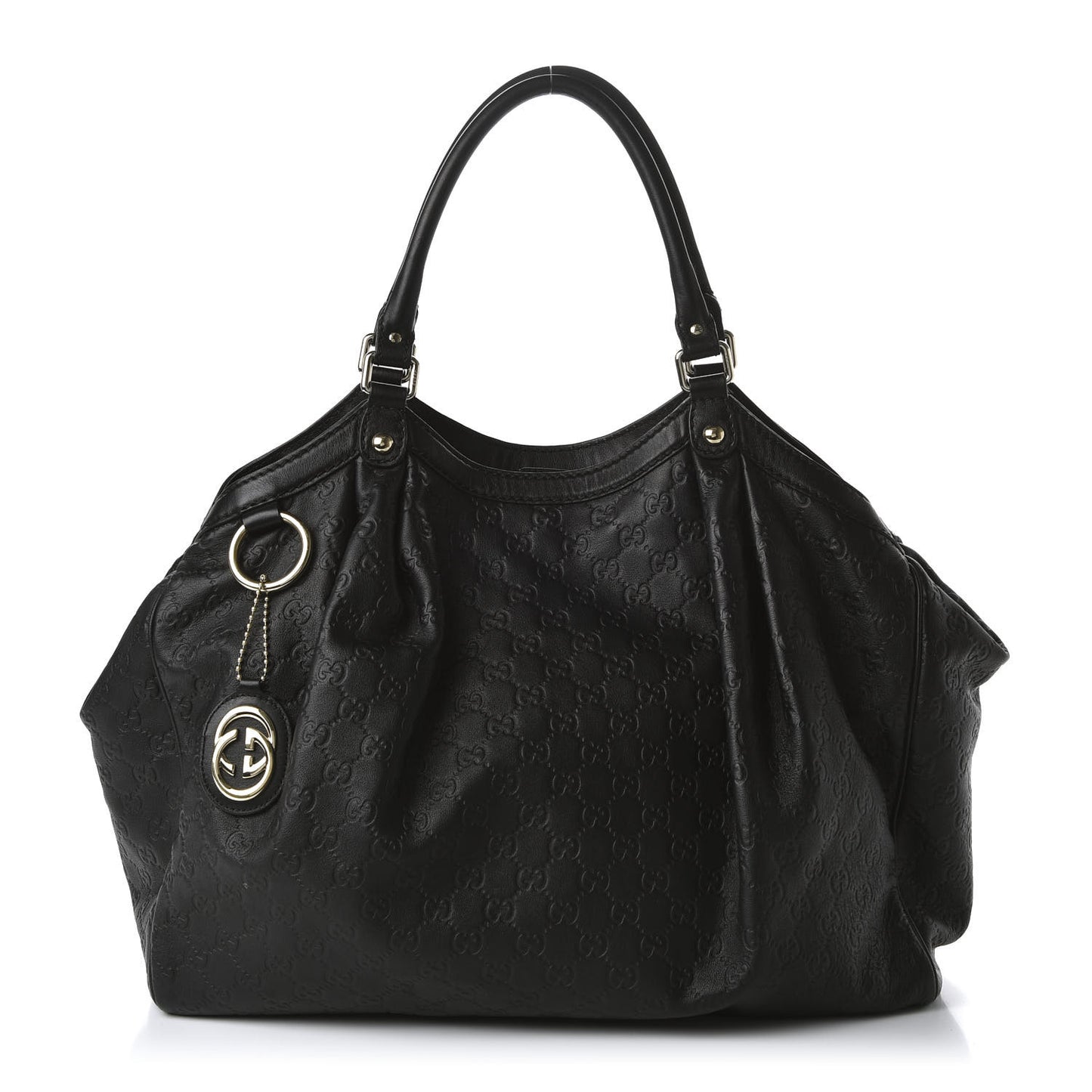 Guccissima Vitello Tender Large Sukey Tote Black