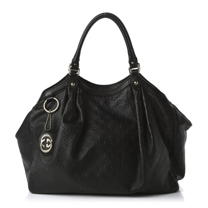 Gucci Guccissima Vitello Tender Large Sukey Tote Black 2 of 10