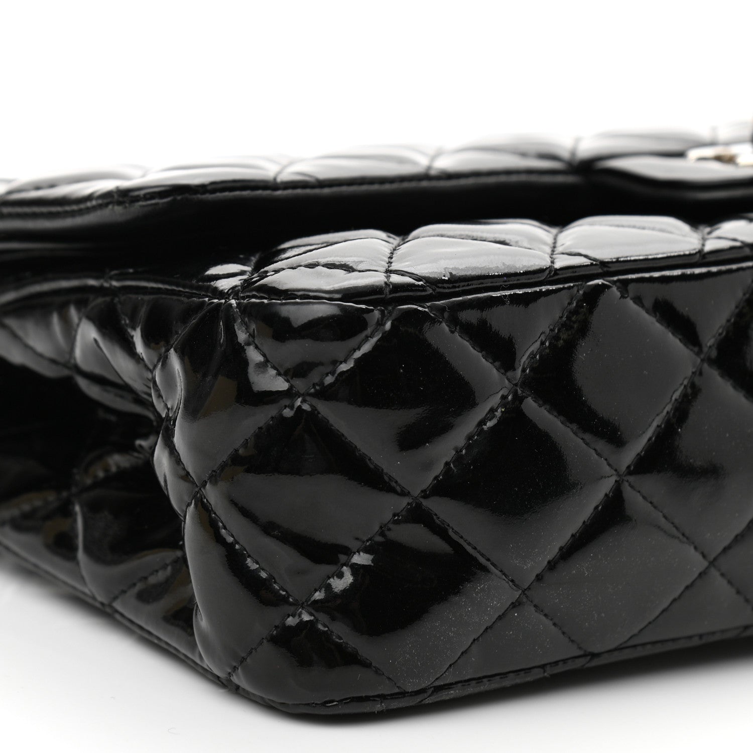 Chanel Patent Quilted Medium Double Flap Black 9 of 12