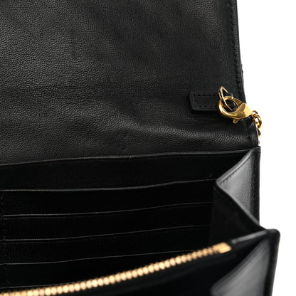 Versace Lambskin Studded Quilted Medusa Wallet on Chain Crossbody Black Gold 10 of 11
