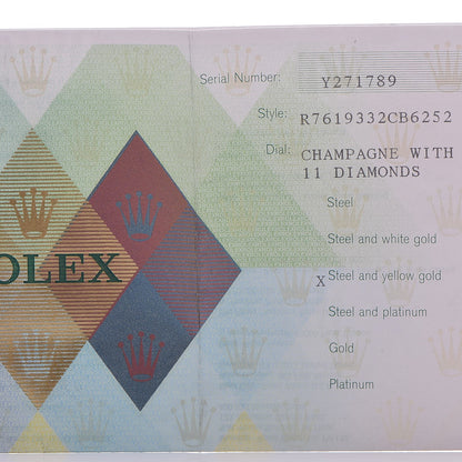 Rolex Stainless Steel 18K Yellow Gold Diamond 26mm Oyster Perpetual Watch Champagne 76193 8 of 9