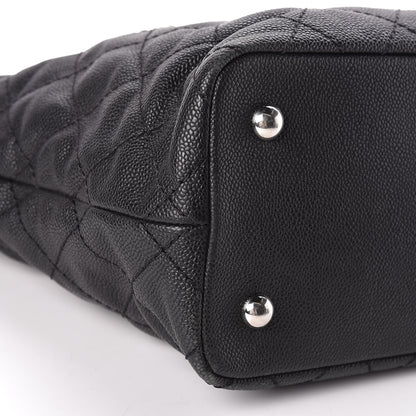 Chanel Grained Calfskin Quilted Small Daily Shopping Tote Black 11 of 14