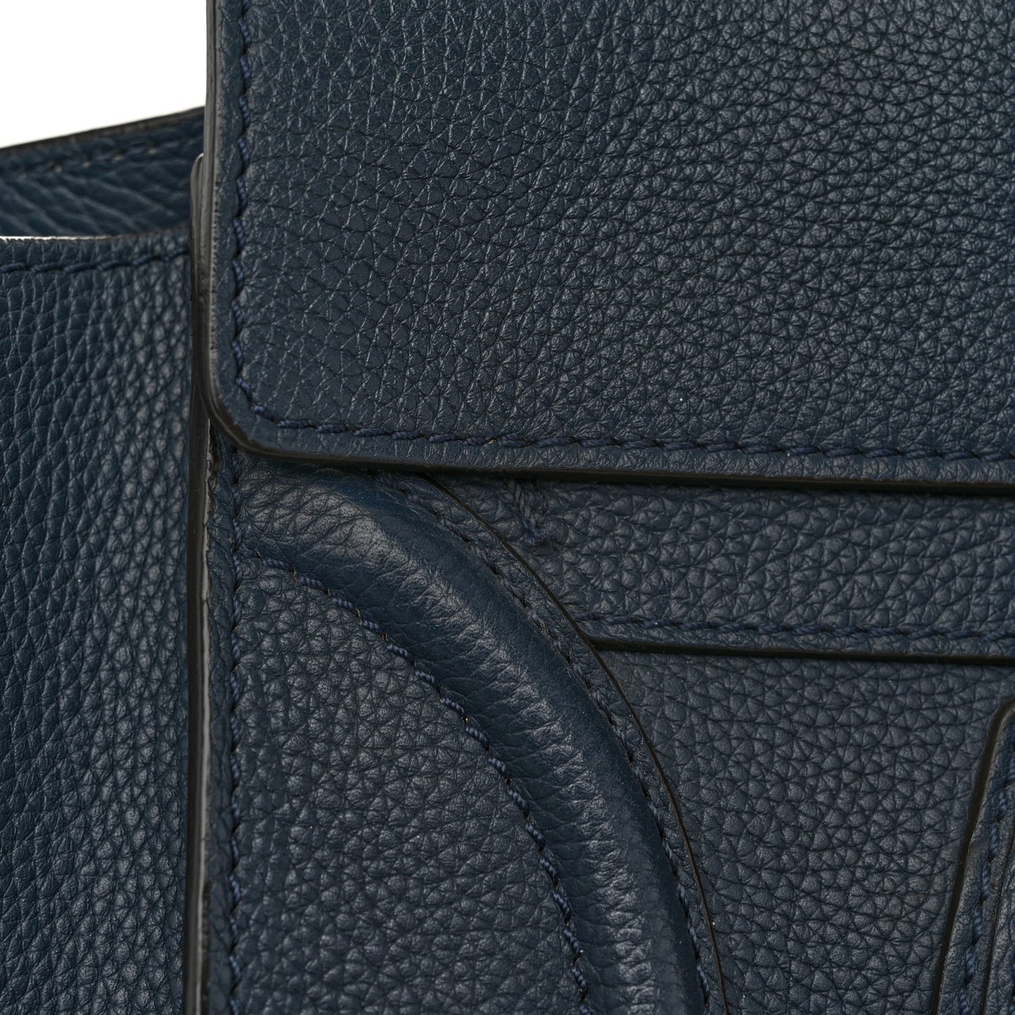 Drummed Calfskin Mini Luggage Blue