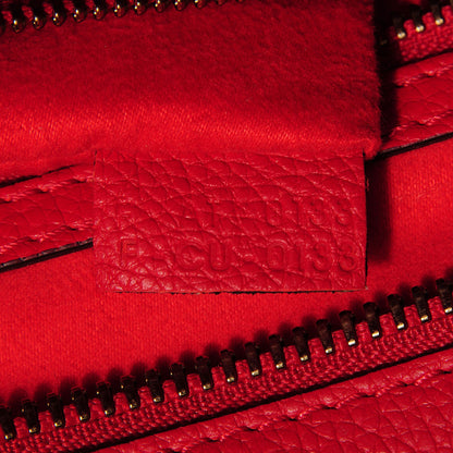 Celine Drummed Calfskin Mini Luggage Coquelicot 7 of 8
