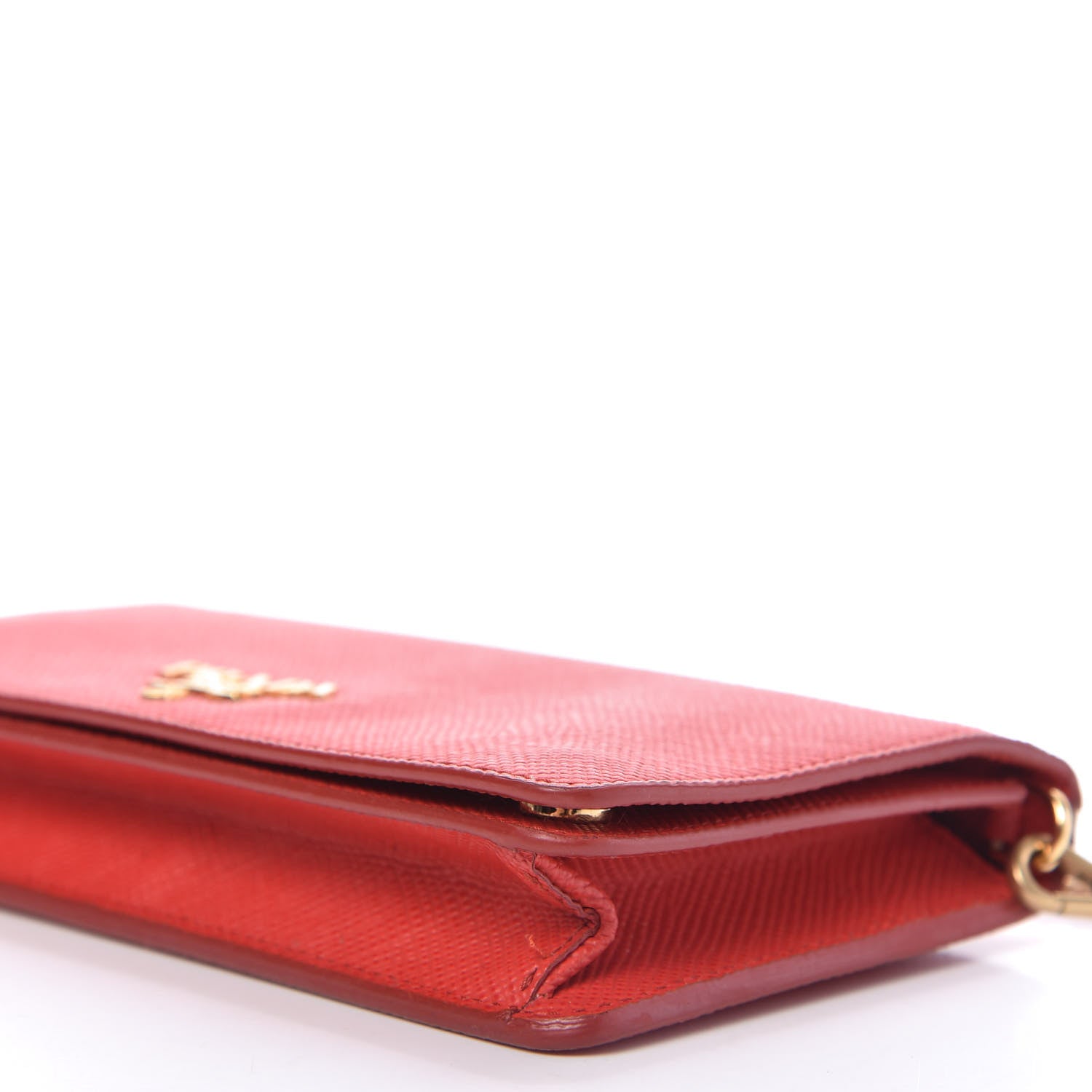 Prada Saffiano Cuir Chain Wallet Lacca 7 of 15