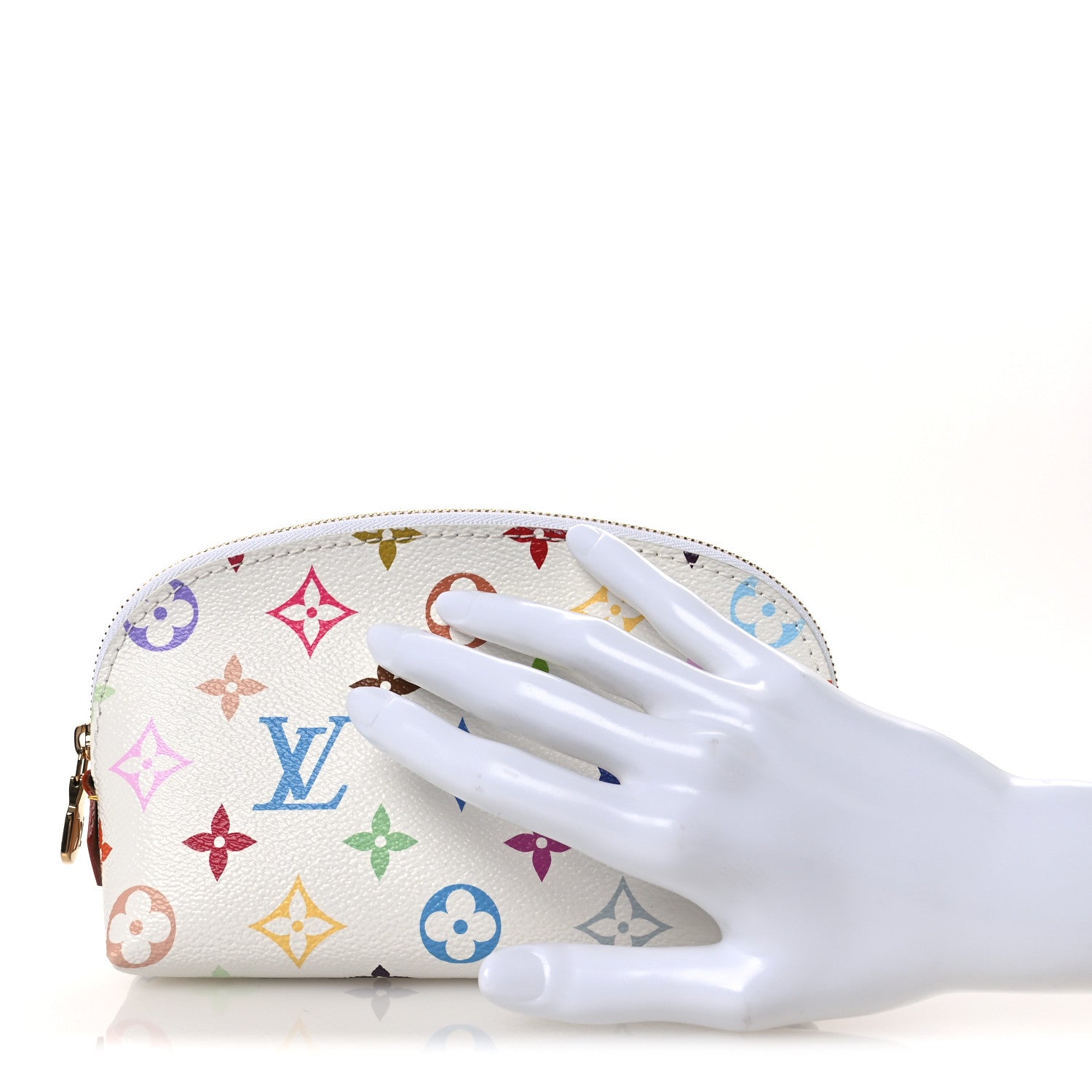 Louis Vuitton LV x TM Monogram Multicolor Cosmetic Pouch PM White 2 of 9