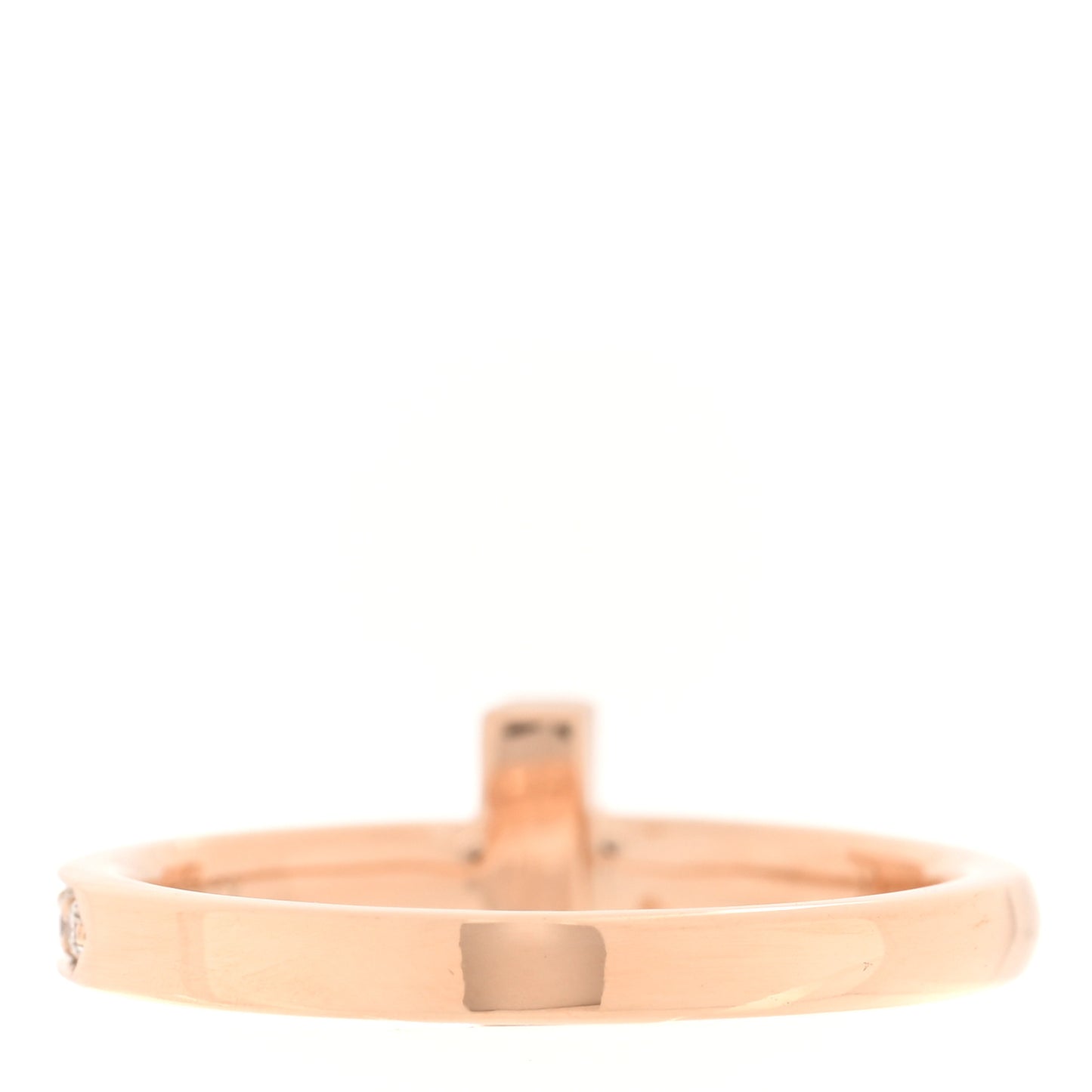 18K Rose Gold Diamond 2.5mm T T1 Ring 54 7