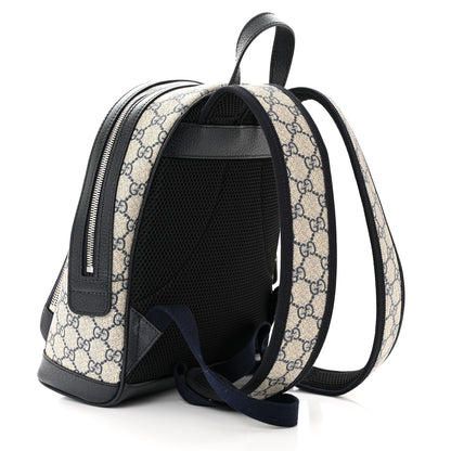 Gucci GG Supreme Monogram Textured Dollar Calfskin Web Small Ophidia Day Backpack Beige Blue Black 3 of 10