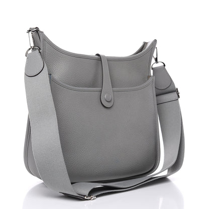 Hermes Taurillon Clemence Evelyne III PM Gris Mouette 3 of 17