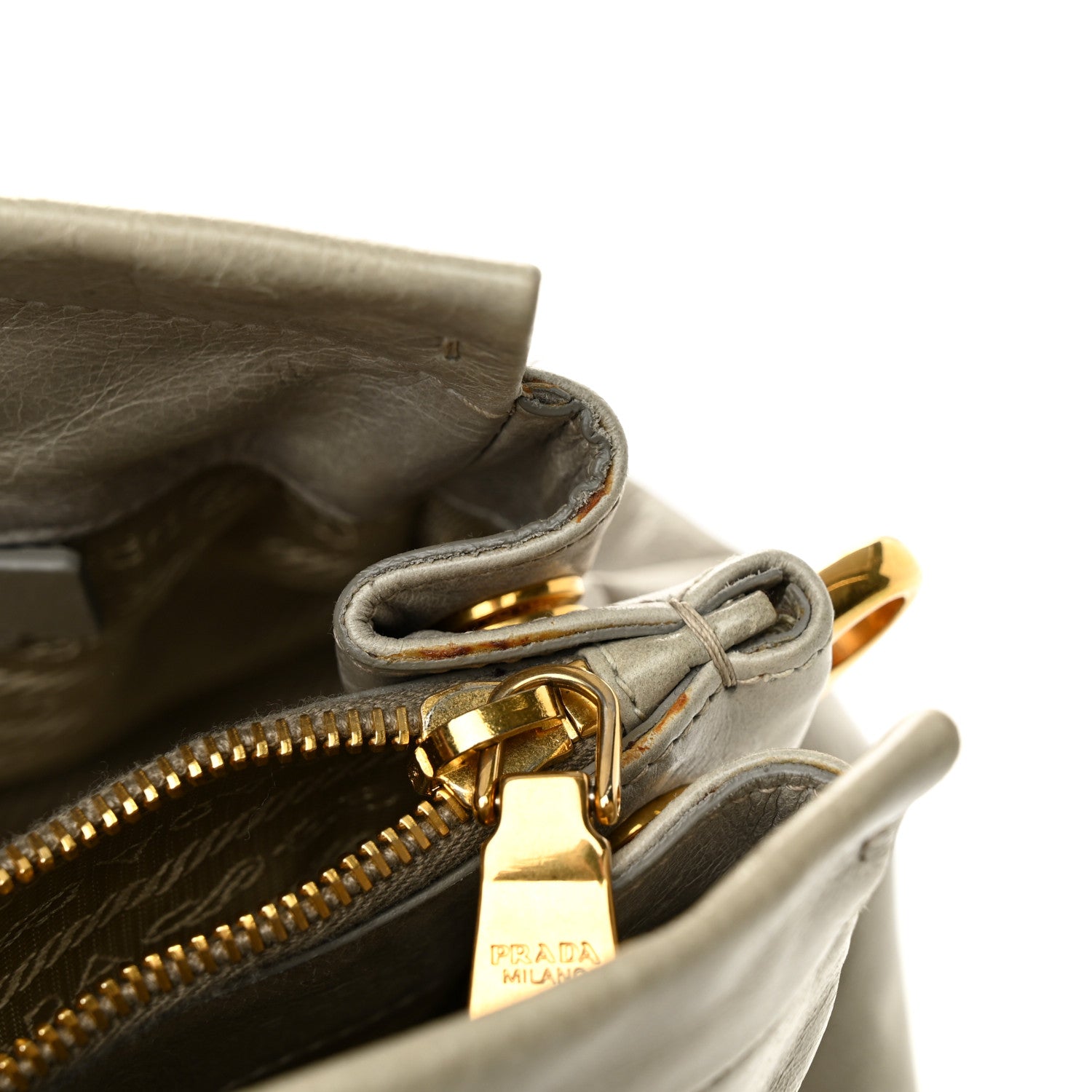 Prada Vitello Shine Shopping Satchel Nube 11 of 12