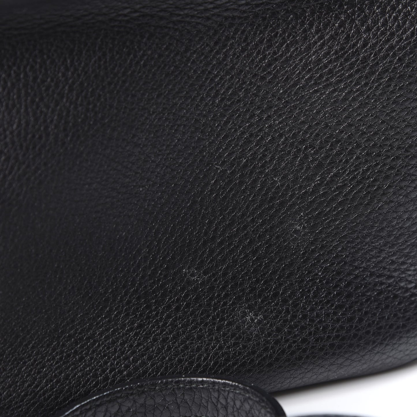 Pebbled Calfskin Small Soho Disco Bag Black