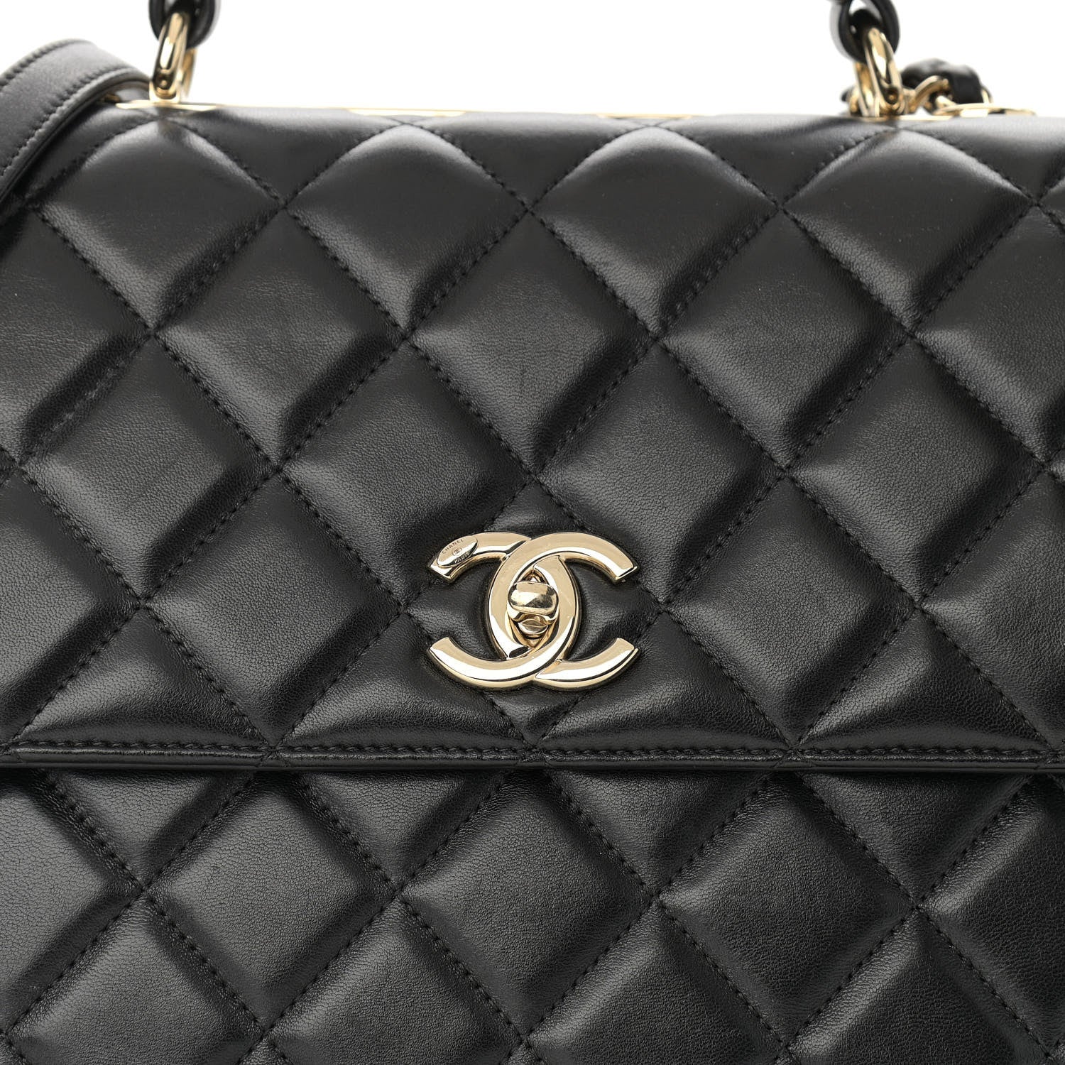 Chanel Lambskin Quilted Large Trendy CC Dual Handle Flap Bag Black 7 of 17