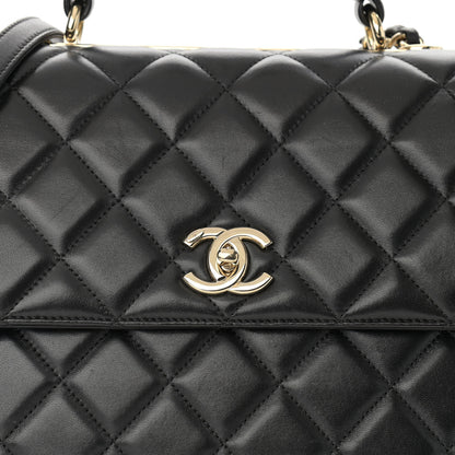 Chanel Lambskin Quilted Large Trendy CC Dual Handle Flap Bag Black 7 of 17