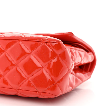 Chanel Patent Calfskin Quilted Medium Double Flap Red 10 of 18