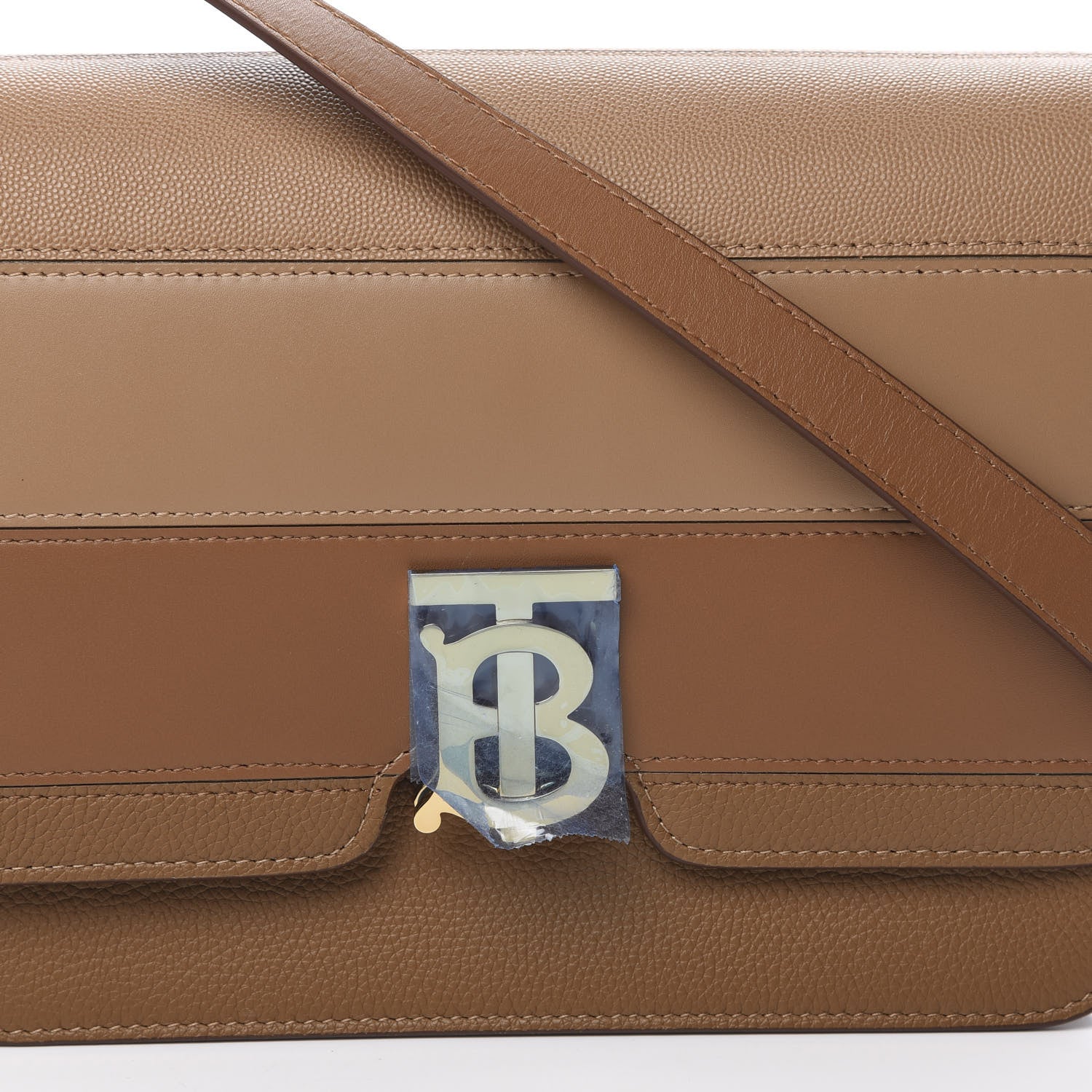 Burberry Calfskin Paneled Medium TB Bag Maple 7 of 10