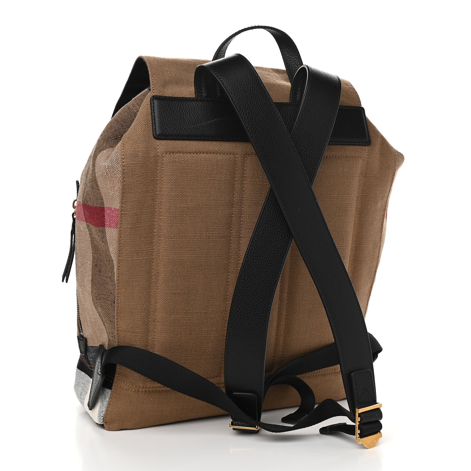 Burberry Canvas Mega Check Small Brookdale Backpack Black 3 of 12