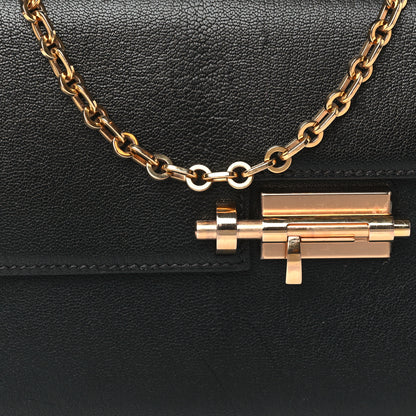 Hermes Chevre Mysore Mini Verrou Chaine Bag Black 8 of 12