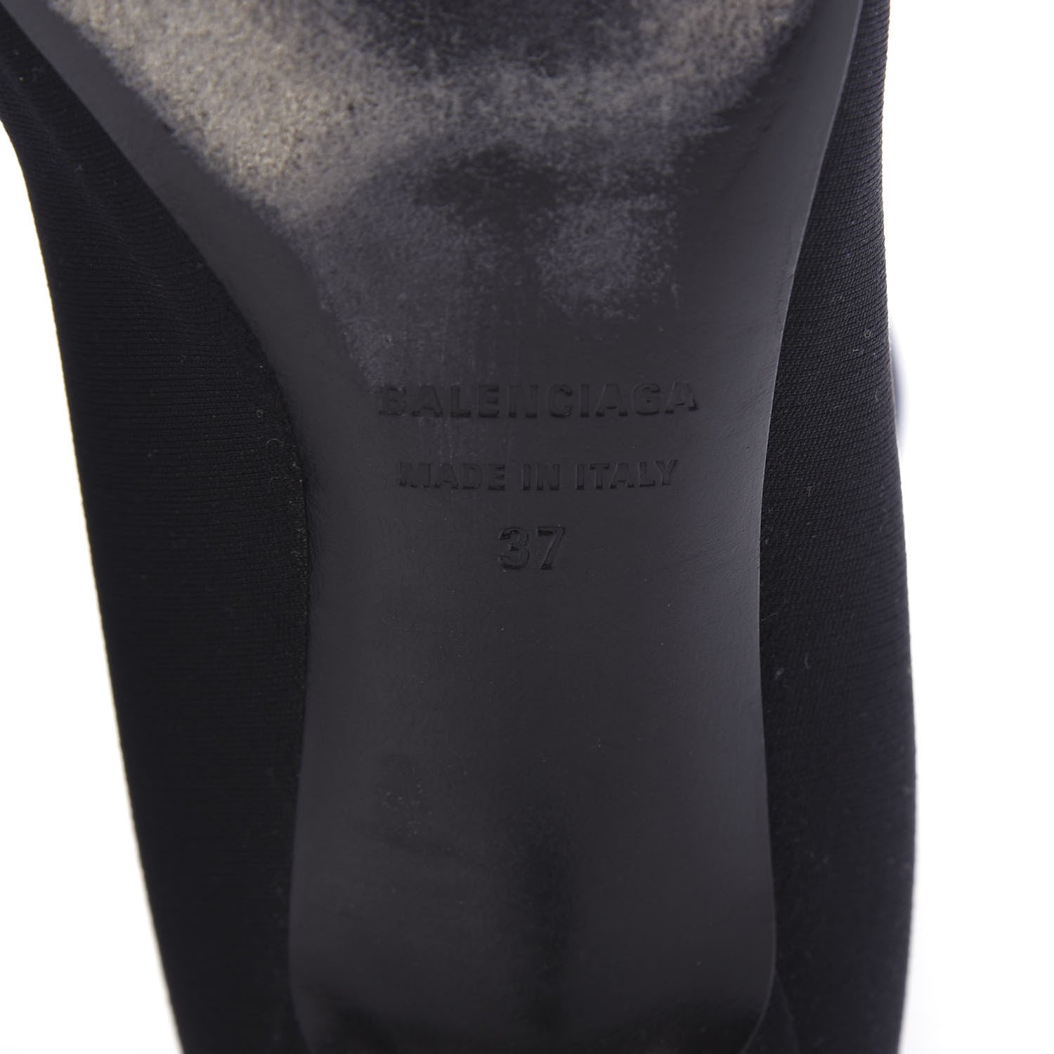 Balenciaga Jersey Crepe Extreme Pointed Toe Knife Booties 37 Black 6 of 7