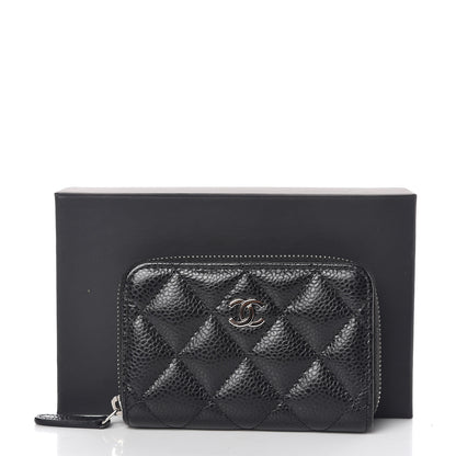 Chanel Caviar Quilted Zip Coin Purse Black 8 of 8