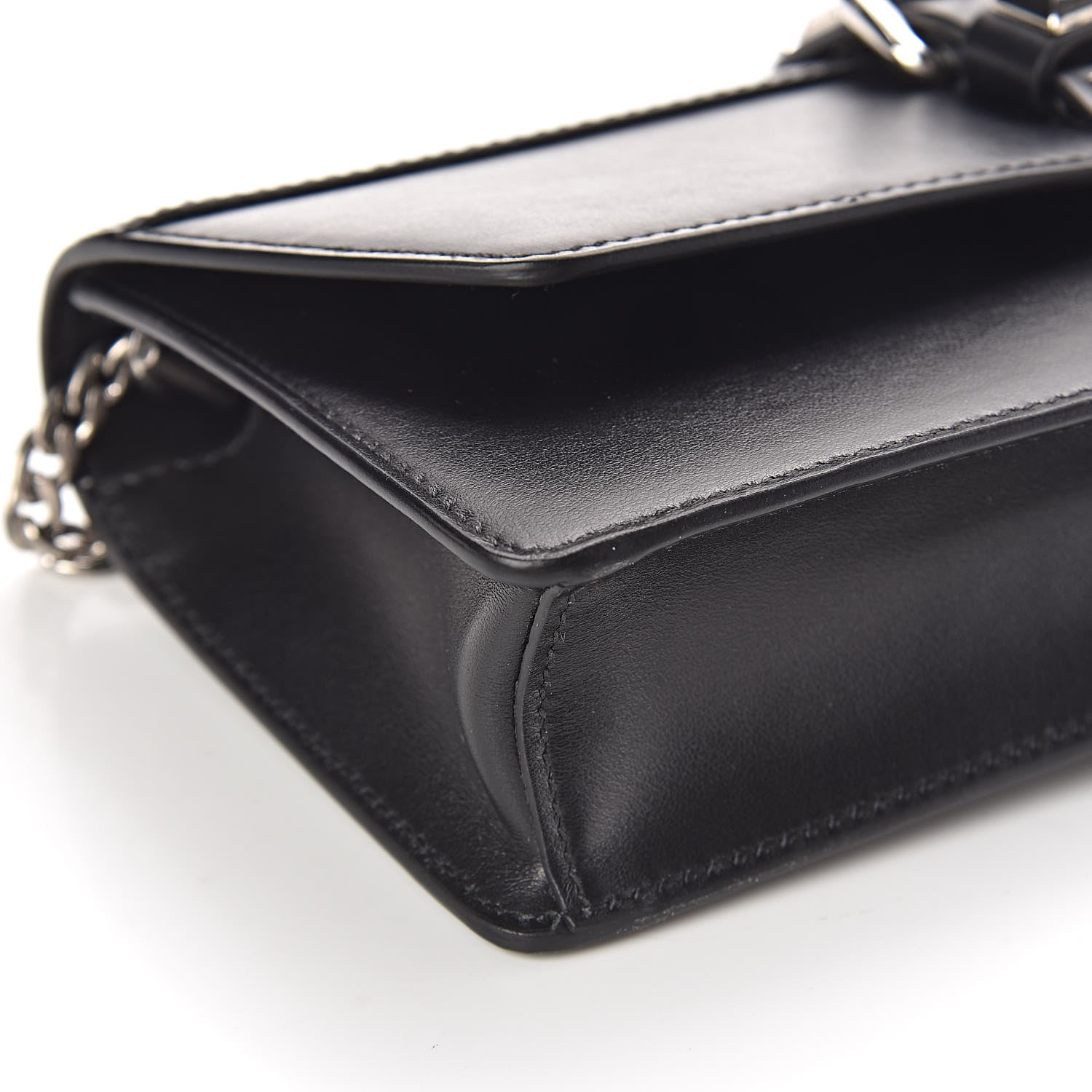 Prada City Calfskin Saffiano Studded Elektra Clutch Black 8 of 10