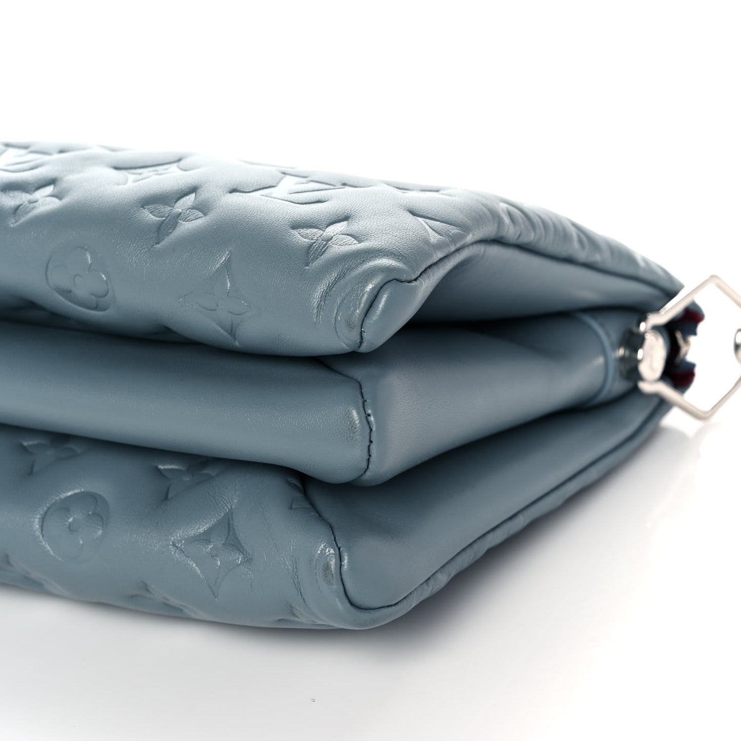 Lambskin Embossed Monogram Coussin PM Blue Glacier