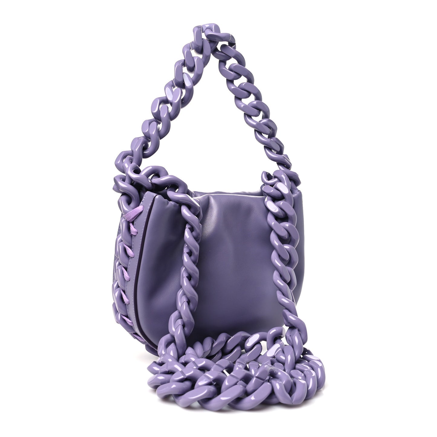 Eco Alter Nappa Small Frayme Puffer Shoulder Bag Grape