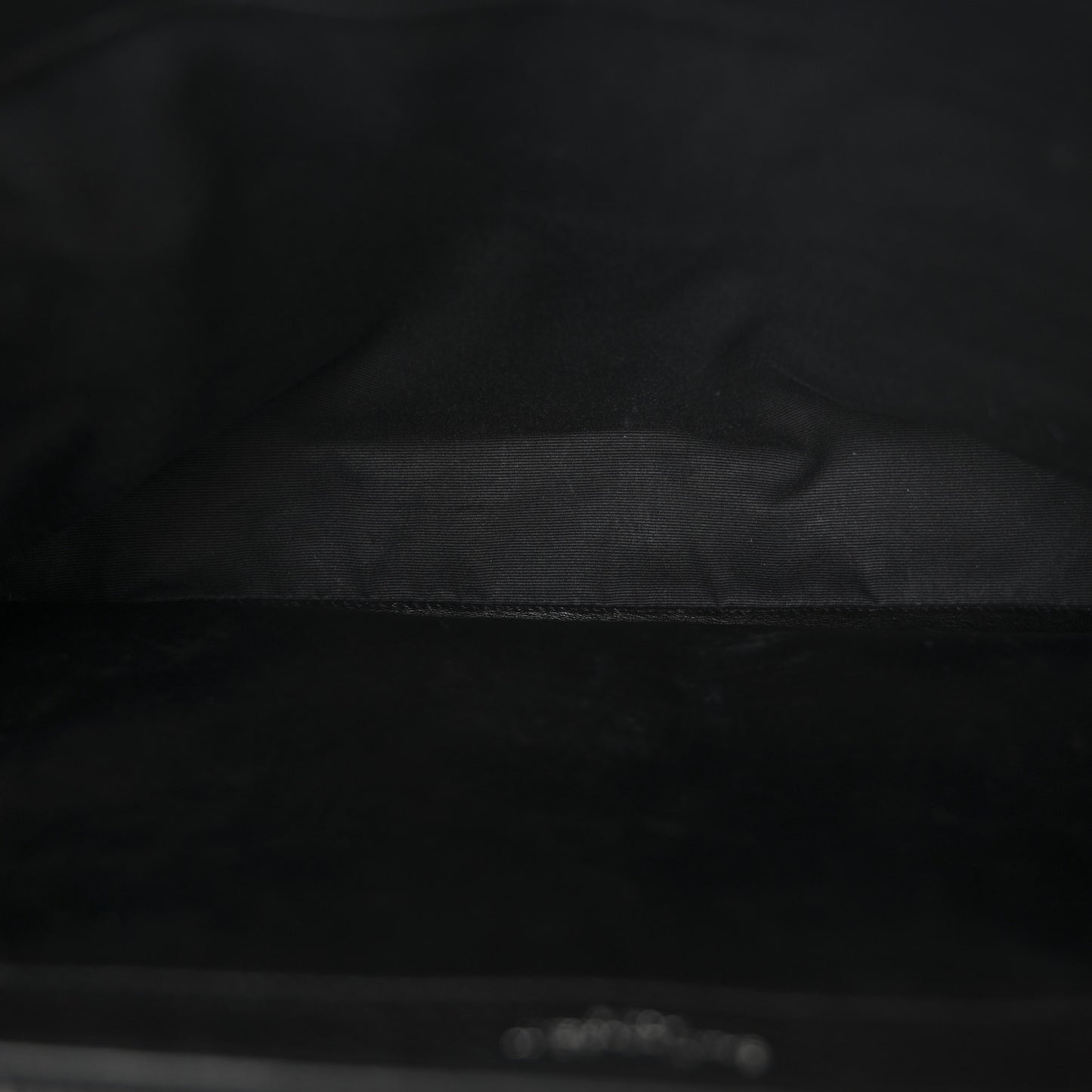 Sheepskin Matelasse Chevron Monogram Large College Satchel Black