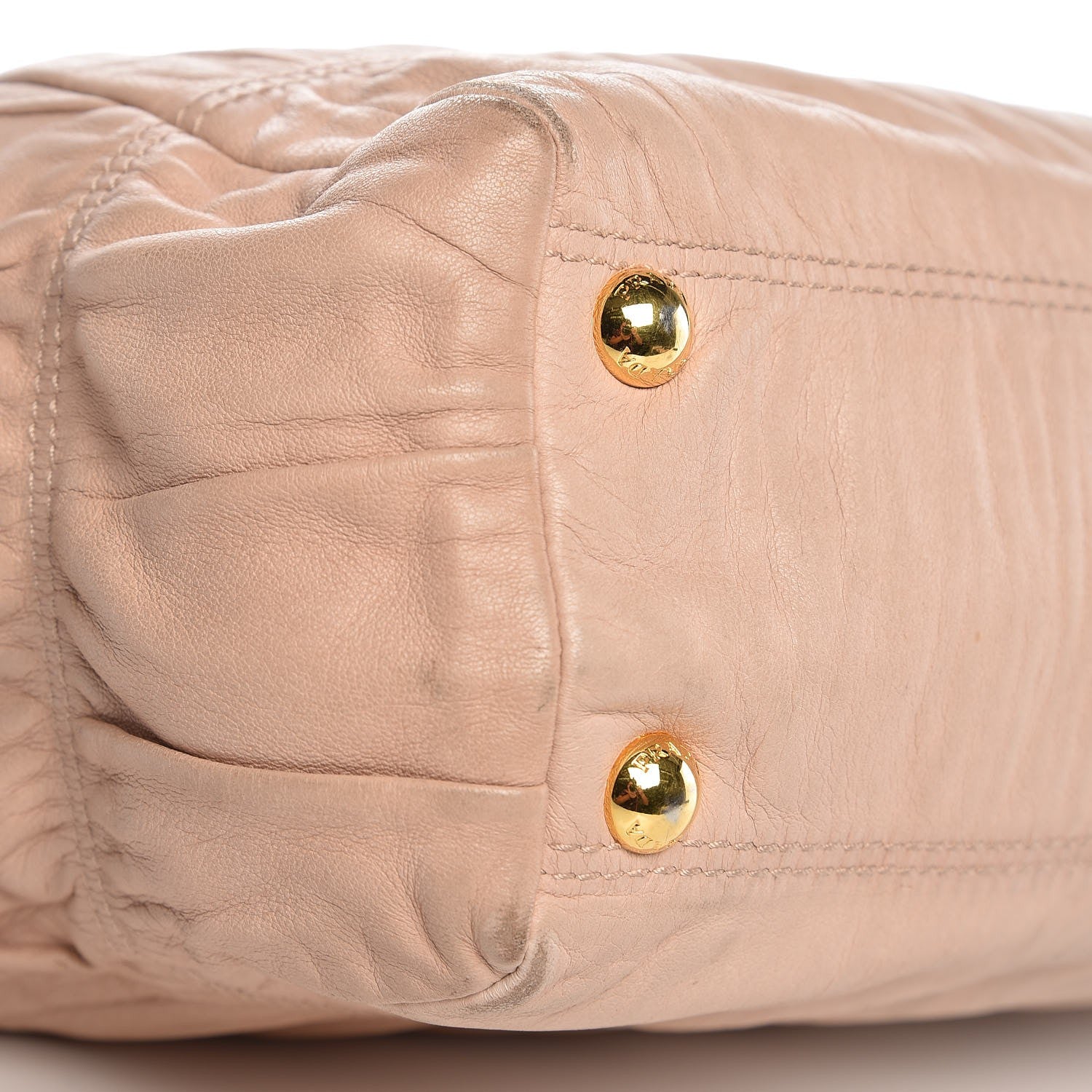 Prada Nappa Dressy Gaufre Framed Tote Cipria 9 of 24