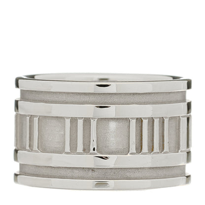 Tiffany Sterling Silver 12mm Atlas Band Ring 51 5.75 1 of 4