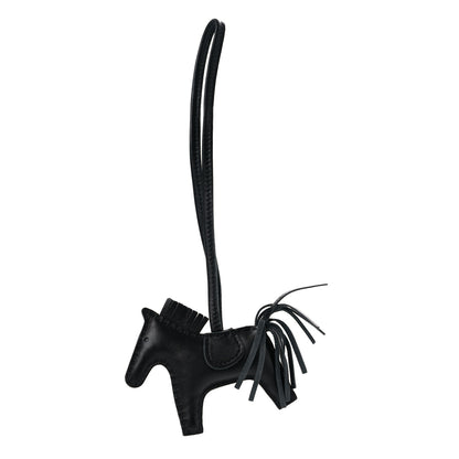 Hermes Milo Lambskin Grigri Rodeo Horse Bag Charm PM So Black 1 of 4
