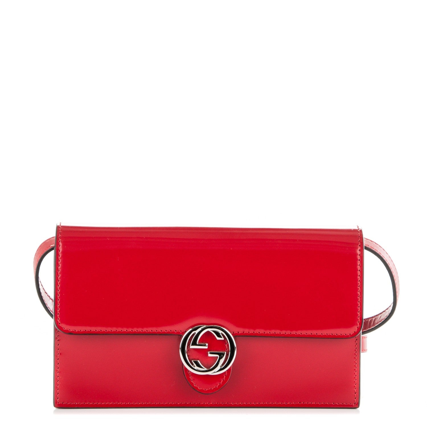 Gucci Shade Lux Calfskin Icon Wallet Hibiscus Red 1 of 5