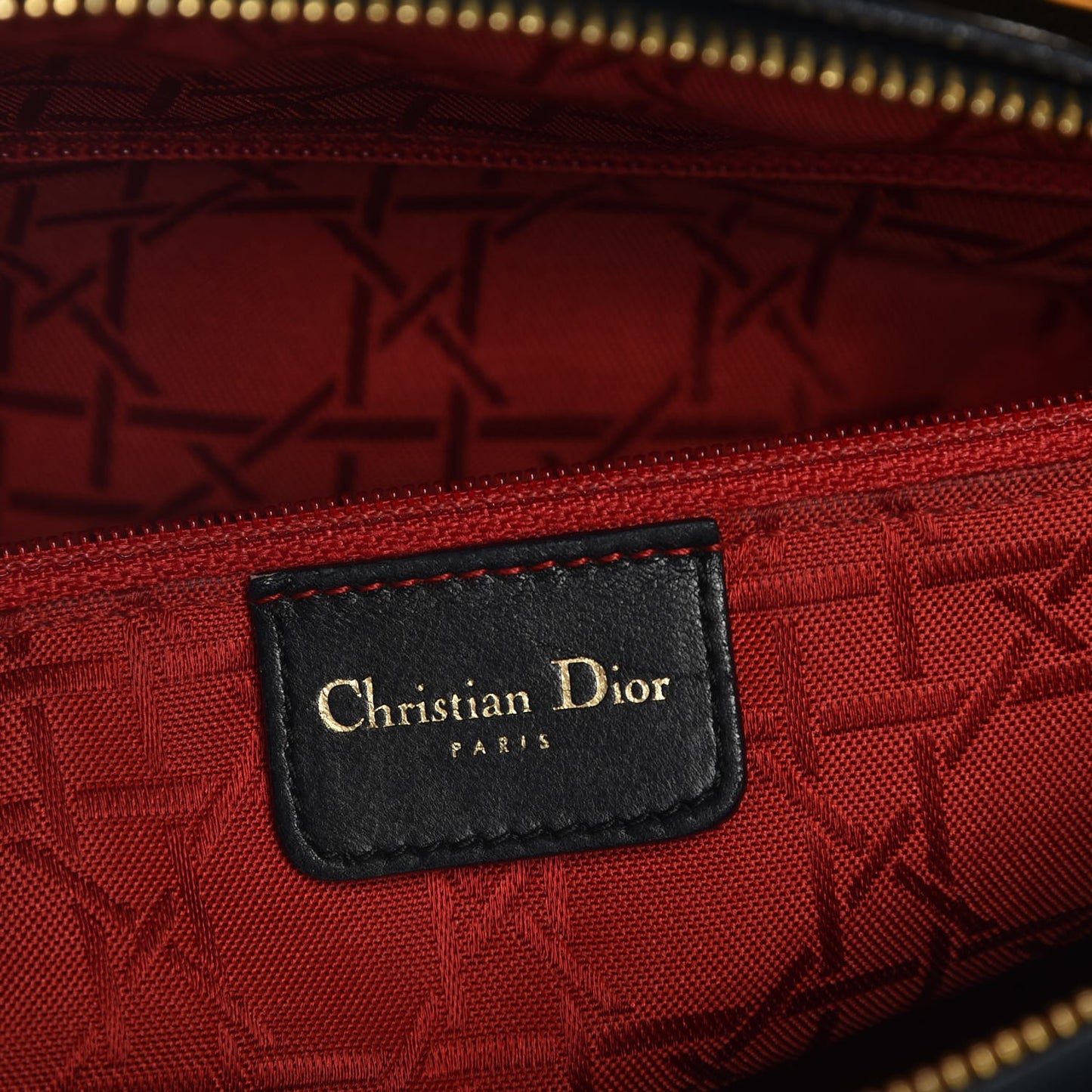 Lambskin Cannage Large Lady Dior Black