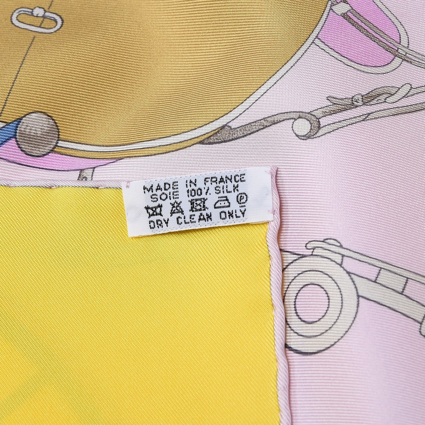 Silk Springs Scarf 90 Jaune Citron Parme Blanc