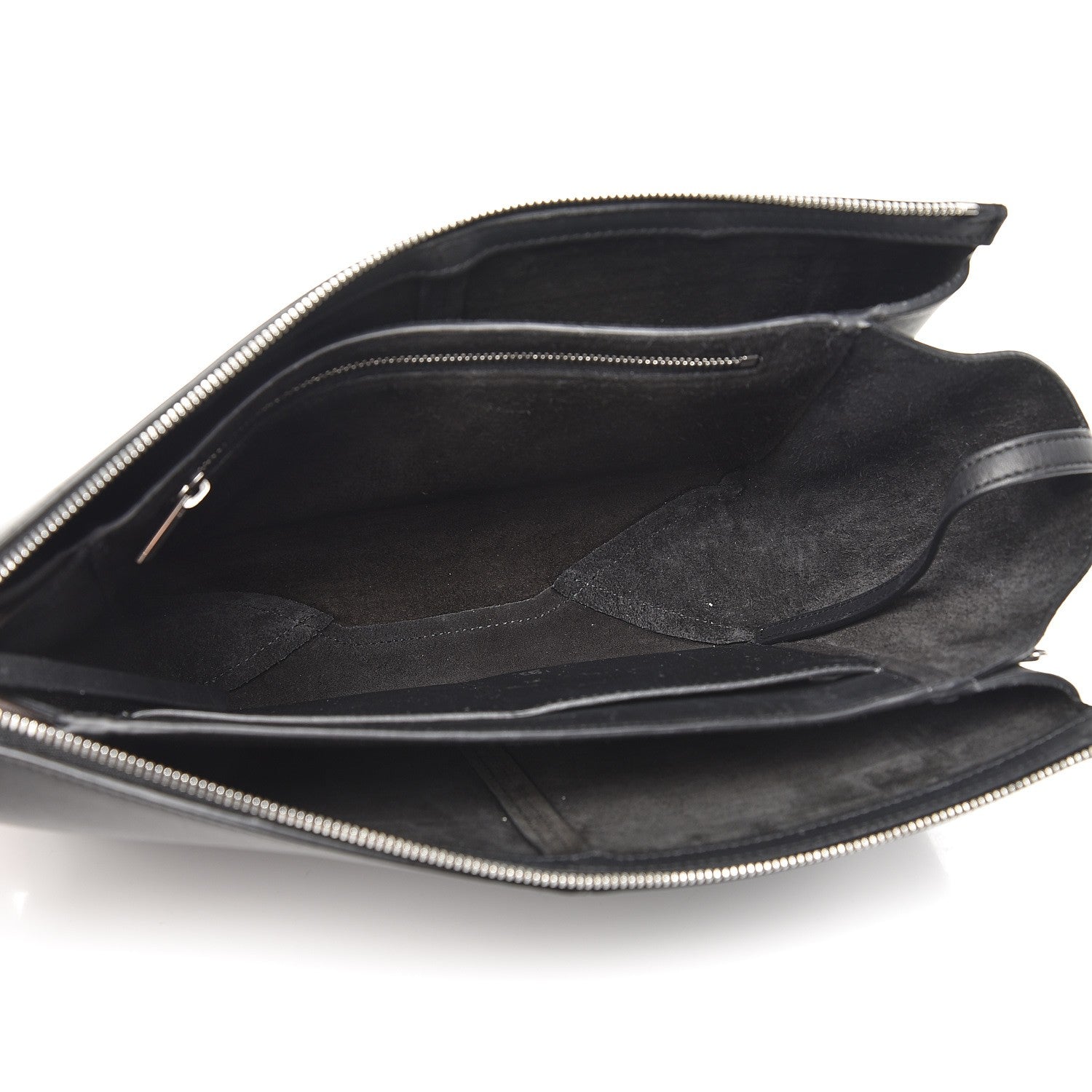 Celine Natural Calfskin Tri-Fold Clutch on Chain Black 6 of 11