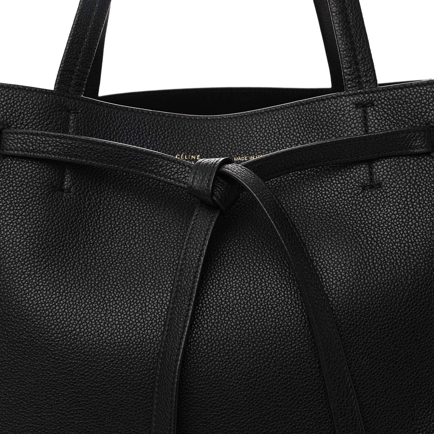Soft Grained Calfskin Medium Belt Cabas Phantom Black