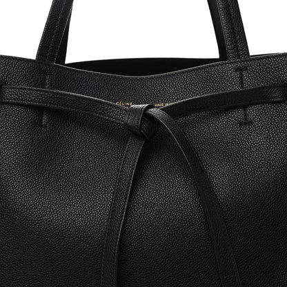 Celine Soft Grained Calfskin Medium Belt Cabas Phantom Black 10 of 12