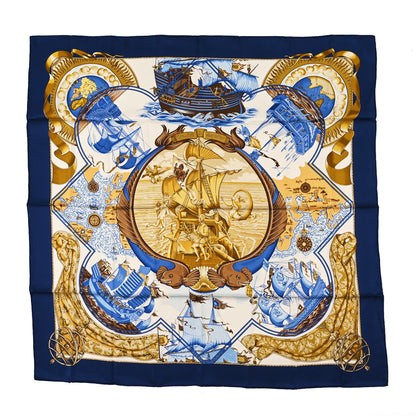 Hermes Silk Au-dela des Cinq Mers Scarf 90 1 of 4