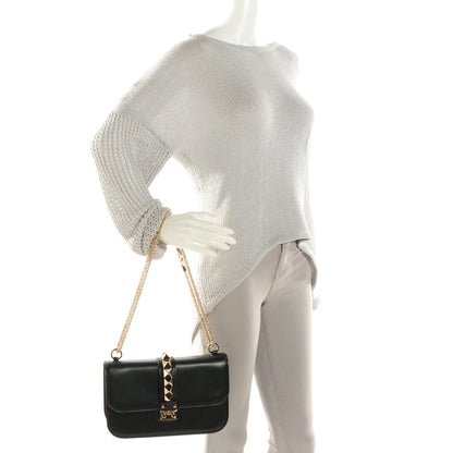 Valentino Garavani Vitello Medium Glam Lock Rockstud Flap Black 2 of 7