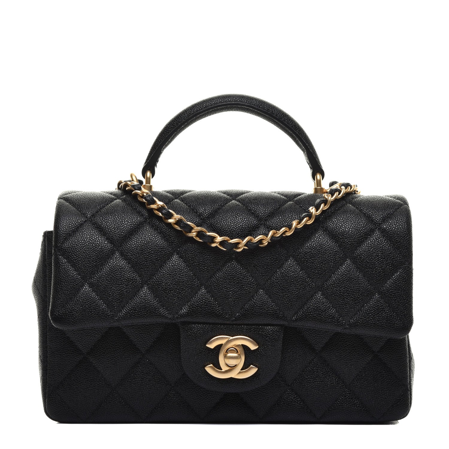 Chanel Caviar Quilted Mini Top Handle Rectangular Flap Black 1 of 9