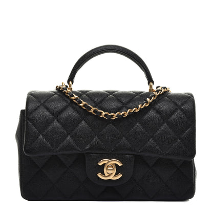 Chanel Caviar Quilted Mini Top Handle Rectangular Flap Black 1 of 9