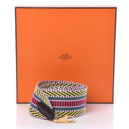 Hermes Toile Swift 50mm Sangle Cavale Shoulder Strap Multicolor Black 5 of 5